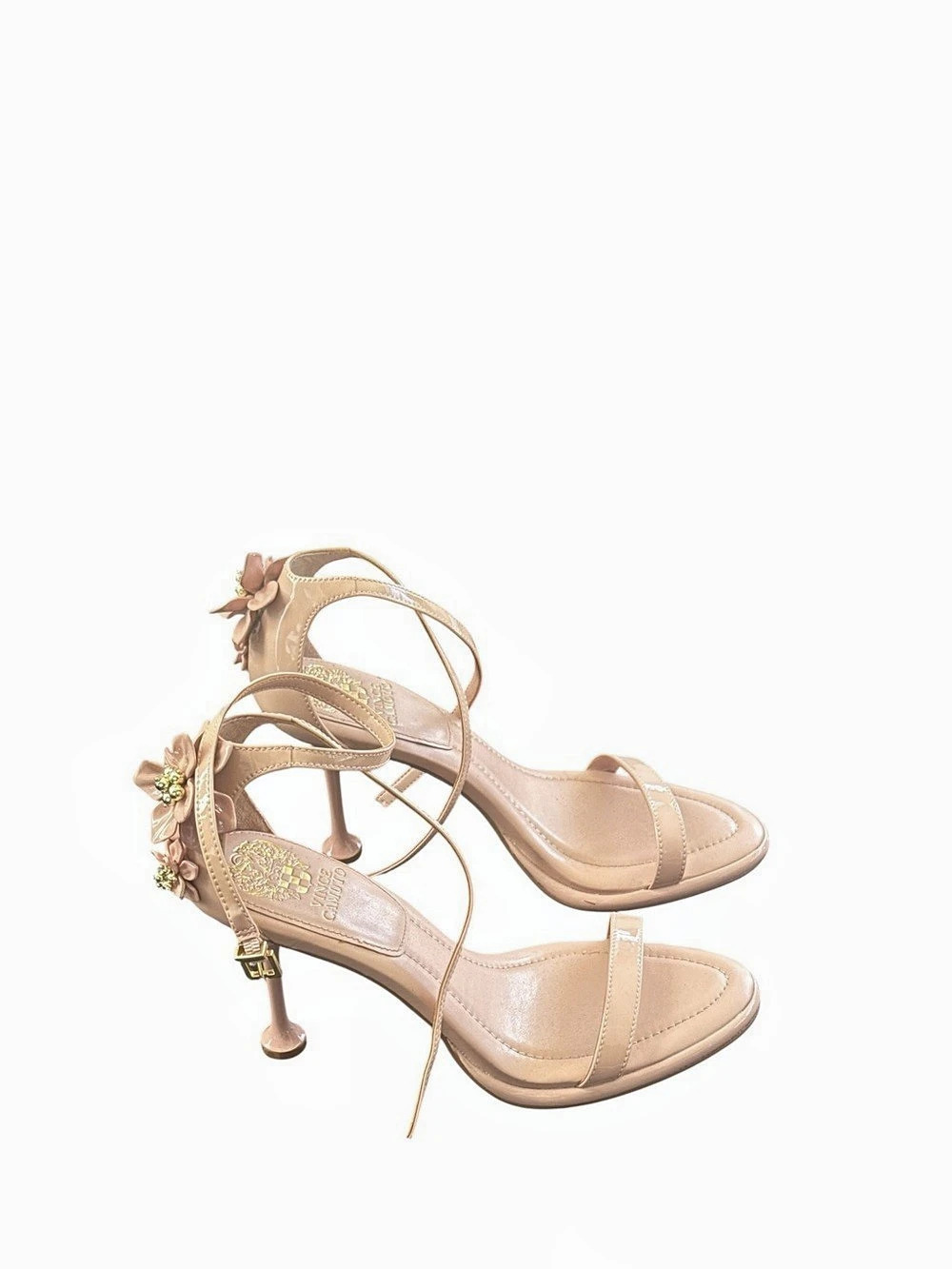 Vince Camuto Floral Ankle-Strap Heels in Pink